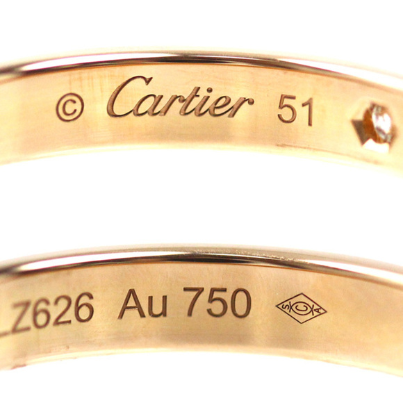 CARTIER 18k Gold Diamond Ring - Picture 5 of 8